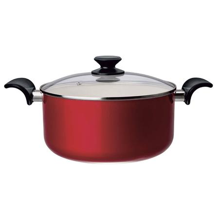 Imagem de Conjunto de Caçarola 6L e 4 Tigelas Rasas MadeiraMadeira 404534 Vermelho/Inox