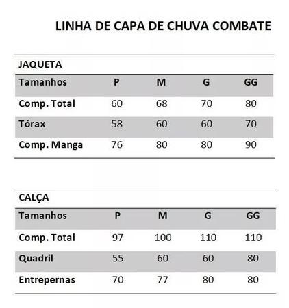 Imagem de Conjunto de CAPA de CHUVA COMBAT 100% Impermeável para Ciclismo Camping Caminhada - Piraval