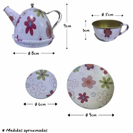 Conjunto Infantil para Hora do chá da Tarde, Bandeja de Bule de