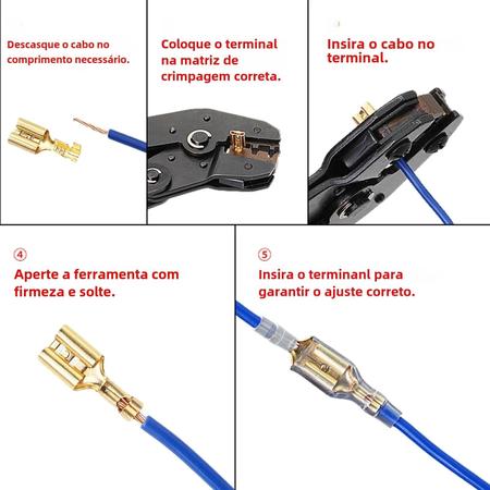 Imagem de Conjunto De Conectores Terminais De Crimpagem De Prata E Latão Dourado 100200 Pcs 2.84.86.3mm