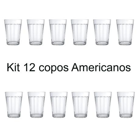 Imagem de Conjunto De Copo Americano Com 12 Unidades 190ML