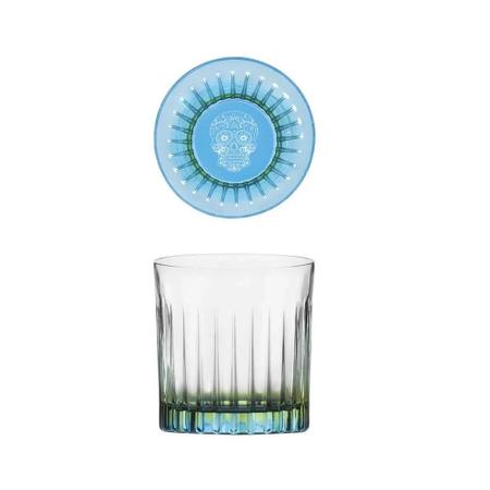 Imagem de Conjunto de Copos de Cristal Colorido para Água/Whisky 6 Peças 360 ml Biona Oxford
