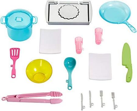 Imagem de Conjunto de Cozinha Barbie com Boneca, Luzes e Sons, Rosa (70 characters)