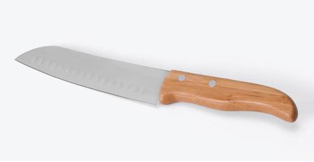 Imagem de Conjunto de facas churrasco em bambu com 1 garfo - 3 pçs