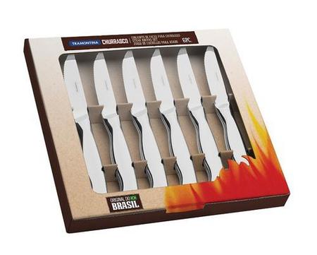 Imagem de Conjunto de facas para churrasco aço inox 6 pç.