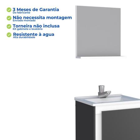 Imagem de Conjunto De Gabinete Balcão Para Banheiro Completo Com Espelho e Cuba