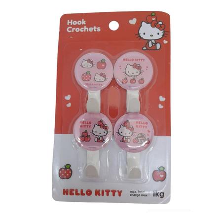 Conjunto de ganchos modelo sanrio hello kitty 4 unidades - MINISO Imagem de Conjunto de ganchos modelo sanrio hello kitty 4 unidades