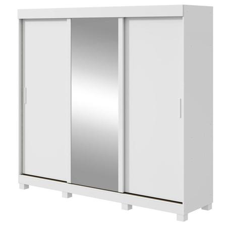 Imagem de Conjunto de Guarda-Roupa 3 Portas 3 Gavetas Saion Plus 1 Porta Glass com Pése Cômoda Urban Branco