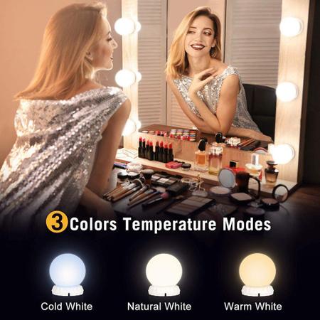 Imagem de Conjunto de iluminação de mesa de vestir com lâmpada LED para espelho de maquiagem