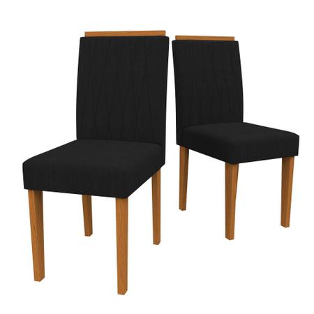 Imagem de Conjunto de Jantar Anitta 1,20 e 4 Cadeiras Ana Ype/Preto/Preto New Ceval