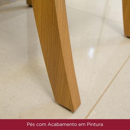 Conjunto Mesa de Jantar Solus Retangular e 6 Cadeiras Vita Henn -  Nature/Linho