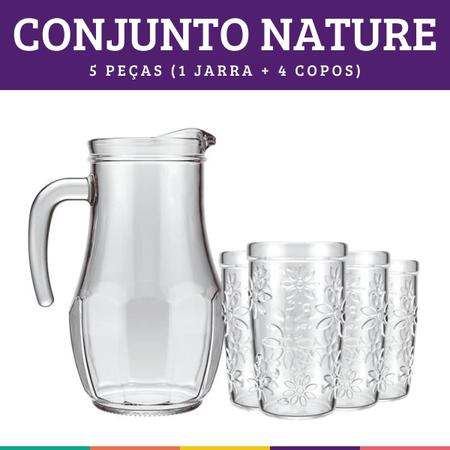 Jogo Jarra e Copos 5 peças Nature SM - Colher de Panela