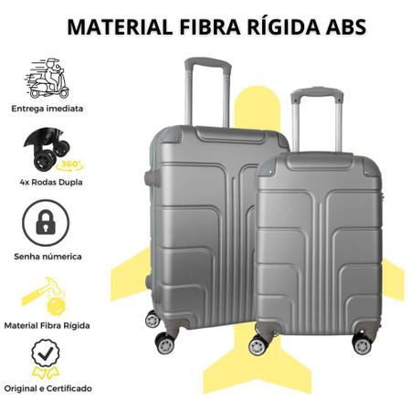 Conjunto de malas de viagem pequena e média 10kg e 23kg - Fibra Rígida -  World Onboard - Mala Avulsa - Magazine Luiza
