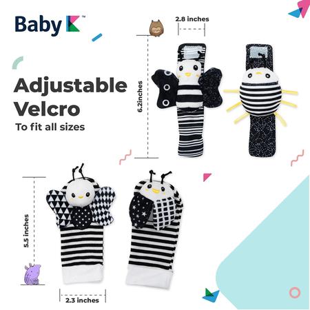 Imagem de Conjunto de meias Rattle e brinquedos de pulso para bebês recém-nascidos, meninos ou meninas