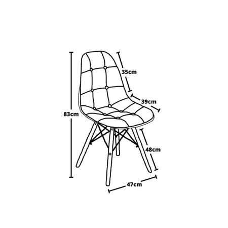 Imagem de Conjunto de Mesa 1,40 Branco/Noronha Inox + 2 Cadeiras Botonê - Nude