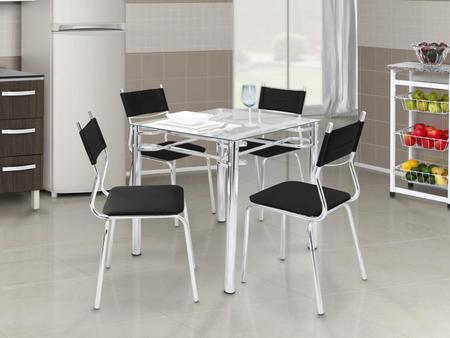 Imagem de Conjunto de Mesa Aço Carbono com 4 Cadeiras