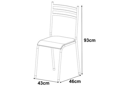 Imagem de Conjunto de Mesa Aço carbono com 4 Cadeiras