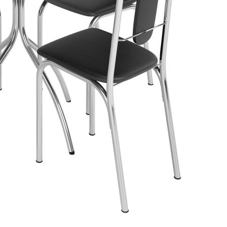 Imagem de Conjunto de Mesa com 4 Cadeiras Estrela Aço Cromado