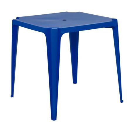 Conjunto de Mesa com 4 Cadeiras Poltronas Plásticas Bela Vista Azul MOR