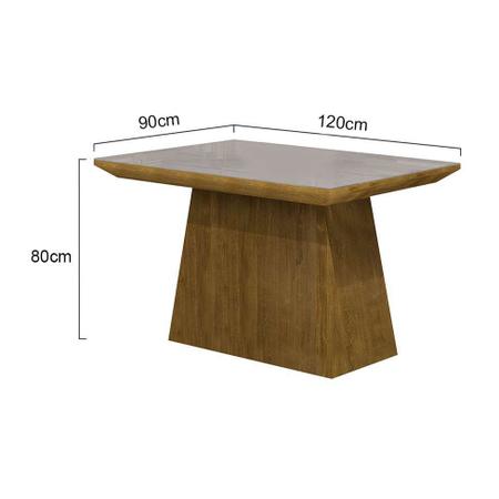 Imagem de Conjunto de Mesa com 4 Cadeiras Sevilha I Suede Ypê e Bege