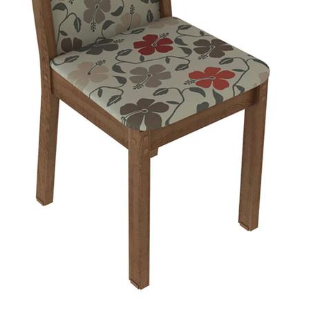 Imagem de Conjunto de Mesa com 6 Cadeiras Denver Rustic e Hibiscos