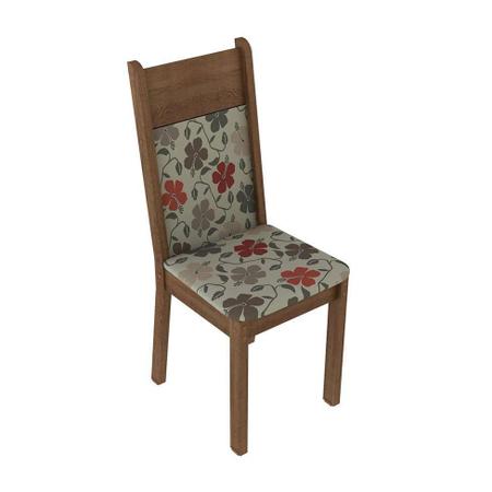 Imagem de Conjunto de Mesa com 6 Cadeiras Denver Rustic e Hibiscos