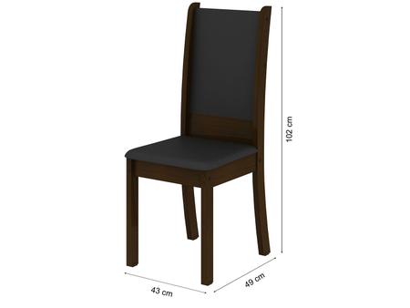 Imagem de Conjunto de Mesa com 6 Cadeiras Estofadas Madesa