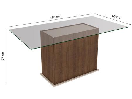 Imagem de Conjunto de Mesa com 6 Cadeiras Madesa