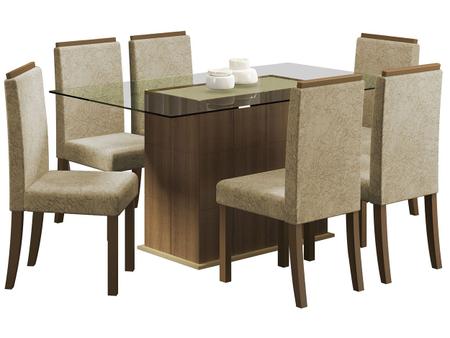 Imagem de Conjunto de Mesa com 6 Cadeiras Madesa