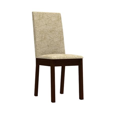 Imagem de Conjunto de Mesa com 6 Cadeiras Paola Tabaco Suede Imperial