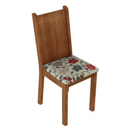 Imagem de Conjunto de Mesa com 8 Cadeiras Camila Rustic e Floral Hibiscos