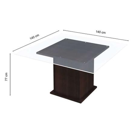 Imagem de Conjunto de Mesa com 8 Cadeiras Louise Tabaco, Floral Bege e Pérola