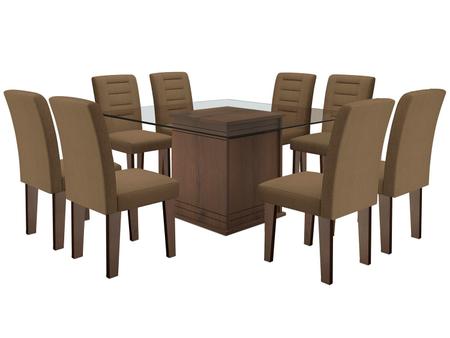 Imagem de Conjunto de Mesa com 8 Cadeiras Movale