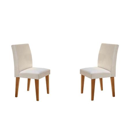 Conjunto de Mesa de Jantar Berlim II com Tampo de Vidro Off White e 4  Cadeiras Grécia Veludo Creme