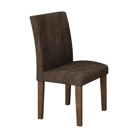 Imagem de Conjunto de Mesa de Jantar com 4 Cadeiras Classic Veludo Chocolate Marrom
