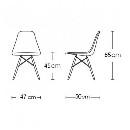 Imagem de Conjunto de Mesa de Jantar Eames Eiffel Redonda 90cm Tampo de Vidro com 2 Cadeiras Pretas