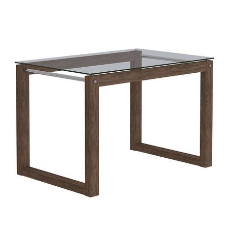 Imagem de Conjunto de Mesa de Jantar Retangular Anita com 4 Cadeiras Milena Suede Caramelo e Marrocos