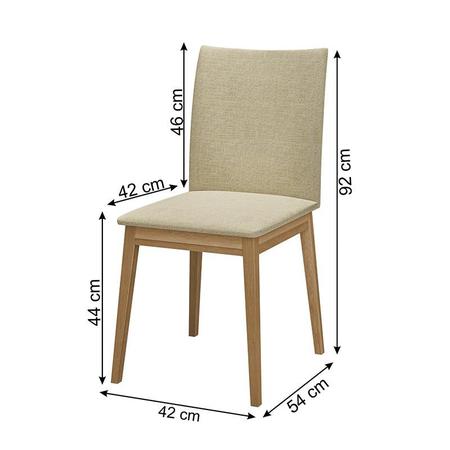Imagem de Conjunto de Mesa de Jantar Rubi 180x90cm com 6 Cadeiras Rubi
