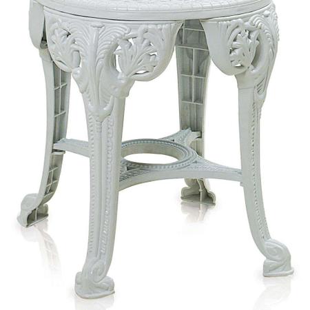 Imagem de Conjunto de Mesa de Plástico Redonda 70cm e 4 Cadeiras Colonial Branco