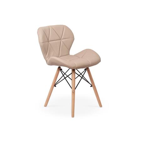 Imagem de Conjunto de Mesa Dobrável Retrátil 1,40 Volpi Inox + 4 Cadeiras Slim - Nude