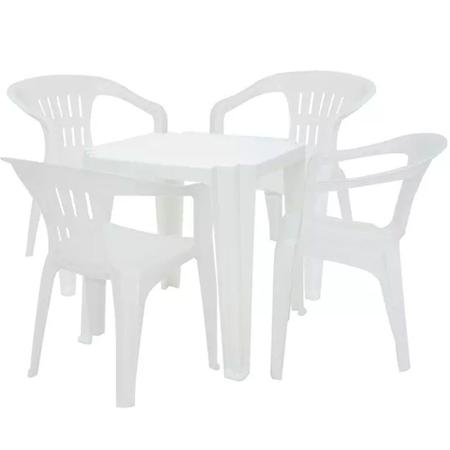 Conjunto De Mesa E Cadeiras De Plástico Tramontina 154kg