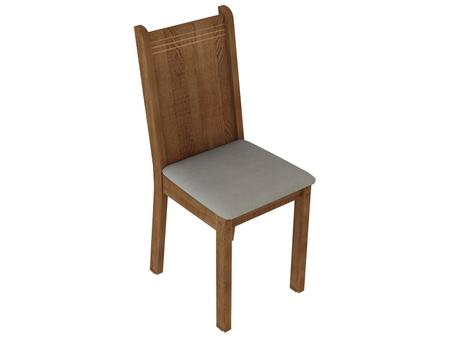 Imagem de Conjunto de Mesa Madeira com 4 Cadeiras Estofadas