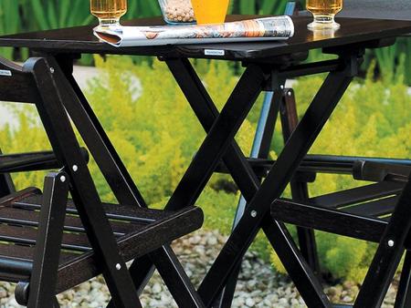 Conjunto de Mesa Madeira Maciça com 4 Cadeiras - Tramontina Garden Dobrável  Beer - Conjunto de Mesa e Cadeiras para Jardim - Magazine Luiza