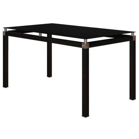 Imagem de Conjunto de Mesa Malva Vidro Preto De 140 cm Com 6 Cadeiras 118 Preto Artefamol