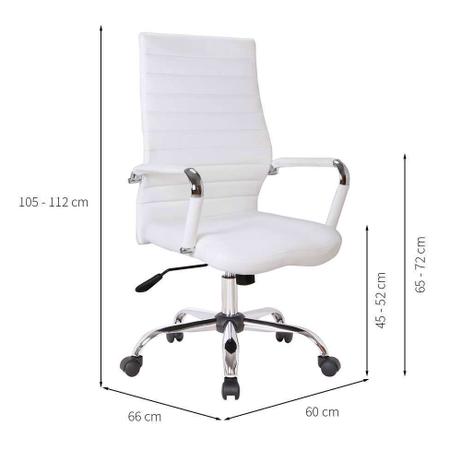 Imagem de Conjunto de Mesa Miguel Preta 150 cm com Cadeira de Escritório Diretor Giratória Cleaner Branca