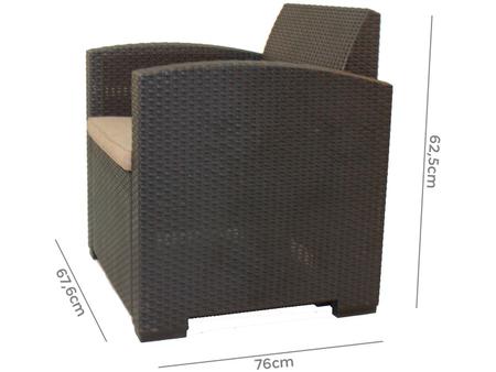 Imagem de Conjunto de Mesa para Área Externa Polipropileno com 2 Cadeiras CJR-PT1