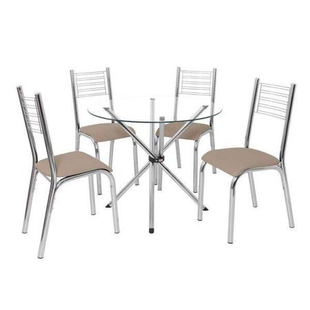 Imagem de Conjunto de Mesa Redonda com 4 Cadeiras Camila Premium Ciplafe