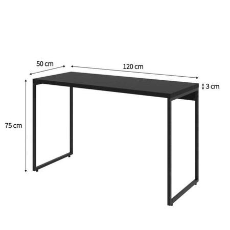 Imagem de Conjunto de Mesa Studio 120 cm com Cadeira de Escritório Diretor Giratória Cleaner Preta