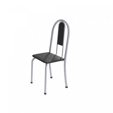 Imagem de Conjunto de Mesa Tubular 6 Cadeiras 140cm com Tampo de Vidro Iris Soma Móveis