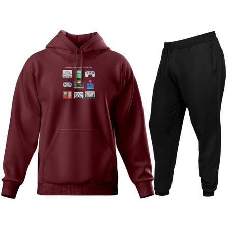Conjunto de Moletom Blusa de Frio Canguru Capuz Calça Jogger Opice Imagem de Conjunto de Moletom Blusa de Frio Canguru Capuz Calça Jogger Opice